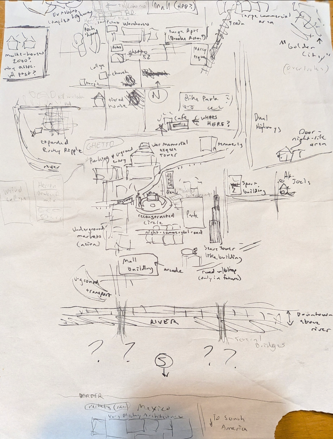 A map I made of Mallworld in 2006 — a community-drawn Mallworld map