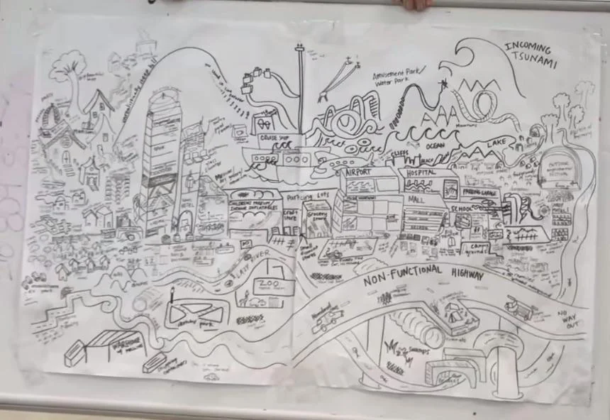 Map of Mallworld created by Hilton on TikTok — a community-drawn Mallworld map
